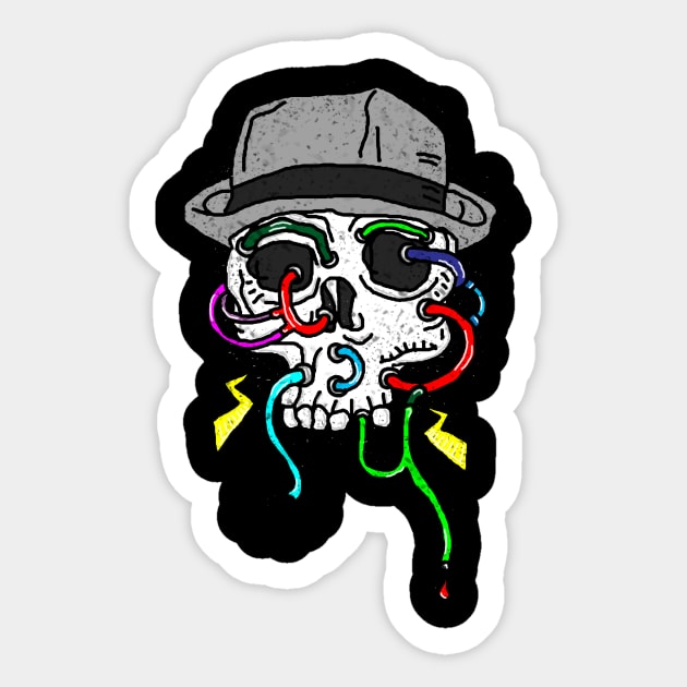 Techno Skull Sticker by martinussumbaji